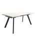 Mesa Comedor Extensible Tasman 160 Cm, Acabado sobre Carrara y patas Negro | SAYEZ |