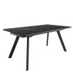 Mesa Comedor Extensible Tasman 160 Cm, Acabado sobre Marquina y patas Negro | SAYEZ |