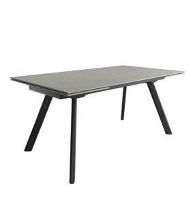 Mesa Comedor Extensible Tasman 160 Cm, Acabado sobre Porland y patas Negro | SAYEZ |