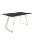 Mesa Comedor Extensible Sena Porcelánica 140 Cm, Acabado sobre Marquina y patas Marfil |SAYEZ|