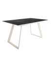 Mesa Comedor Extensible Sena Porcelánica 140 Cm, Acabado sobre Marquina y patas Marfil |SAYEZ|