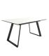 Mesa Comedor Extensible Sena Porcelánica 140 Cm, Acabado sobre Carrara y patas Negro|SAYEZ|