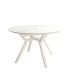 Mesa Comedor Extensible Ross Porcelánica 120 Cm, Acabado sobre Carrara y patas Marfil |SAYEZ|