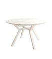 Mesa Comedor Extensible Ross Porcelánica 120 Cm, Acabado sobre Carrara y patas Marfil |SAYEZ|