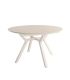 Mesa Comedor Extensible Ross Porcelánica 120 Cm, Acabado sobre Beige y patas Marfil |SAYEZ|