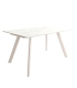Mesa Comedor Fija Omán Porcelánica 160 Cm, Acabado sobre Carrara y patas Marfil |SAYEZ|