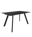 Mesa Comedor Fija Omán Porcelánica 180 Cm, Acabado sobre Marquina y patas Negro |SAYEZ|
