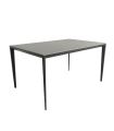 Mesa Comedor Fija Cortés Porcelánica 140 Cm, Acabado sobre Portland y patas Negro|SAYEZ|
