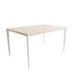 Mesa Comedor Fija Cortés Porcelánica 140 Cm, Acabado sobre Arena y patas Marfil |SAYEZ|