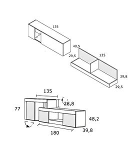 Mueble de salón Logan 003 Cambrian, pictograma |SAYEZ|
