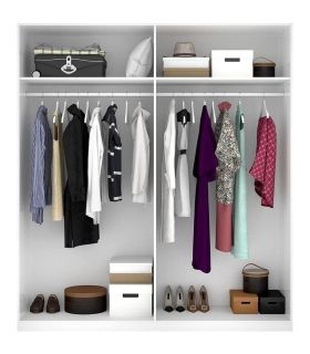 Armario 4 puertas Blanco Brillo |SAYEZ|