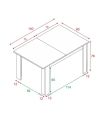 Mesa Comedor Extensible Kendra Blanca, pictograma |SAYEZ|