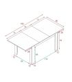 Mesa Comedor Extensible Kendra Blanca, pictograma |SAYEZ|