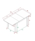 Mesa Comedor Extensible Kendra Roble Canadian, pictograma |SAYEZ|