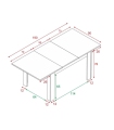 Mesa Comedor Extensible Kendra Roble Canadian, pictograma |SAYEZ|