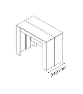 Mesa Consola Extensible Blanca, pictograma |SAYEZ|