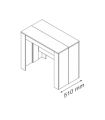 Mesa Consola Extensible Blanca, pictograma |SAYEZ|