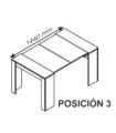 Mesa Consola Extensible Blanca, pictograma |SAYEZ|
