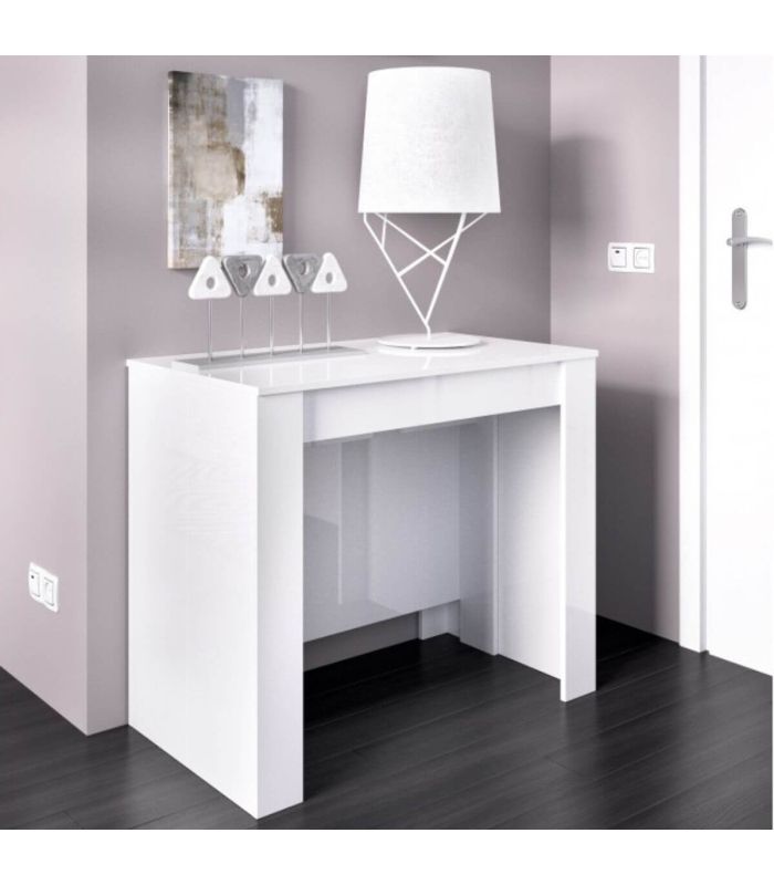 Mesa Consola Extensible Blanca, en ambiente |SAYEZ|