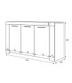 Mueble Aparador Blanco Ambit, pictograma |SAYEZ|