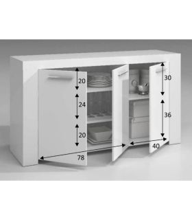 Mueble Aparador Blanco Ambit, pictograma |SAYEZ|