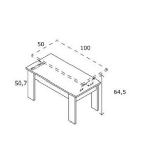 Mesa de Centro Elevable Logan Vintage, pictograma |SAYEZ|