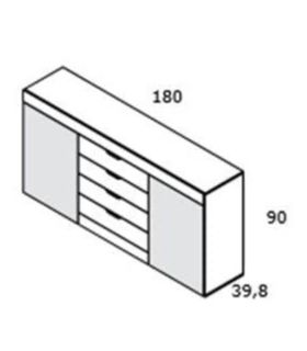 Aparador Logan Cambrian y Blanco, pictograma |SAYEZ|