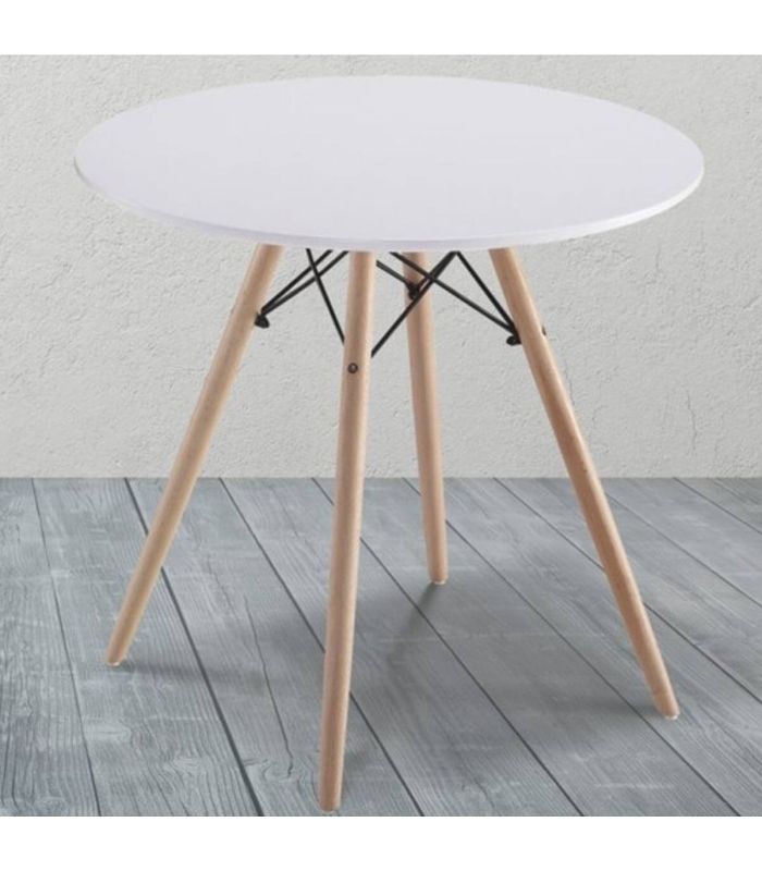 Mesa Redonda Tower Wood, en ambiente |SAYEZ|