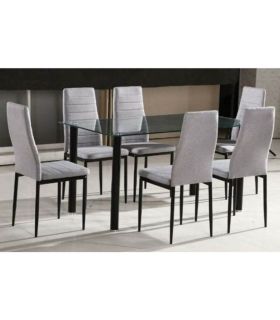 Mesa Cristal Transparente Yuri, en ambiente |SAYEZ|
