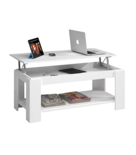 Mesa Centro Elevable Blanca Ambit |SAYEZ|