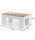 Mesa Centro Elevable Mediterráneo Roble Canadian y Blanco Artik 100 cm, pictograma |SAYEZ|