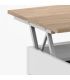 Mesa Centro Elevable Mediterráneo Roble Canadian y Blanco Artik 100 cm |SAYEZ|