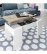 Mesa Centro Elevable Mediterráneo Roble Canadian y Blanco Artik 100 cm, en ambiente |SAYEZ|