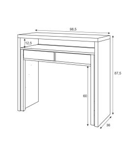 Mesa Cónsola Escritorio Extensible Mediterráneo, pictograma |SAYEZ|