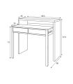 Mesa Cónsola Escritorio Extensible Mediterráneo, pictograma |SAYEZ|