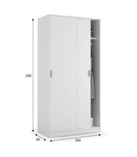 Armario 2 Puertas Correderas Blanco Max, pictograma |SAYEZ|