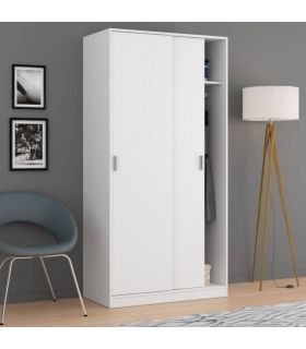 Armario 2 Puertas Correderas Blanco Max, en ambiente |SAYEZ|