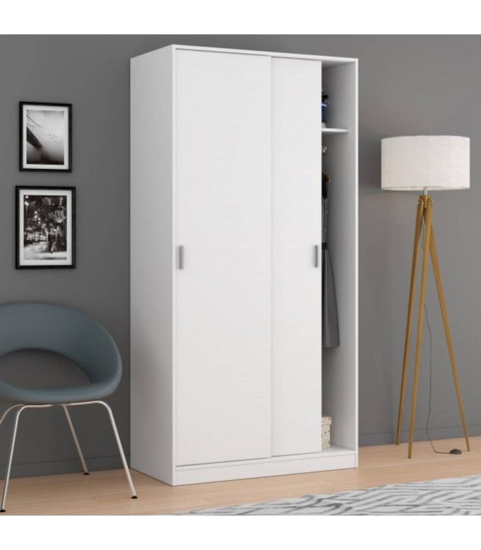 Armario 2 Puertas Correderas Blanco Max, en ambiente |SAYEZ|