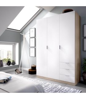 Armario 3 puertas con 3 cajones exteriores Mediterráneo, en ambiente |SAYEZ|