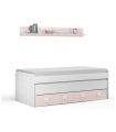 Cama doble juvenil Nube Rosa y Blanco Alpe |SAYEZ|