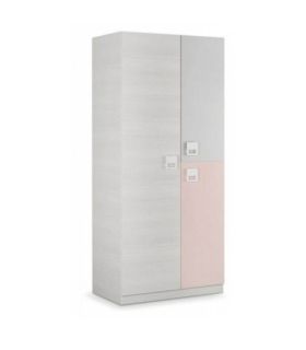 Armario juvenil Nube Blanco Alpes y Rosa |SAYEZ|