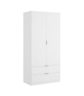 Armario Blanco de Dos Puertas con Dos Cajones Exteriores |SAYEZ|