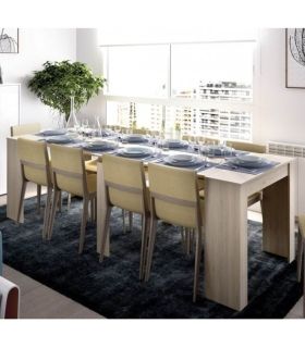 Mesa comedor Extensible Consola Roble Canadian, en ambiente |SAYEZ|