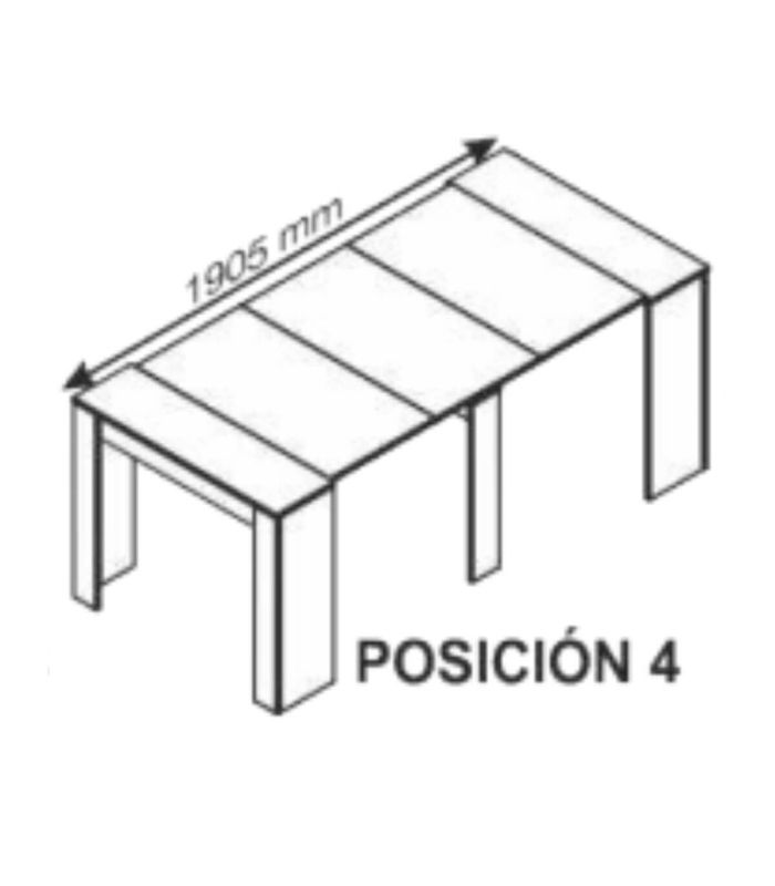 Mesa comedor Extensible Consola Roble Canadian 90 cm