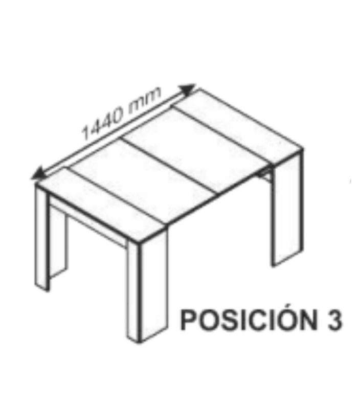 Mesa comedor Extensible Consola Roble Canadian 90 cm