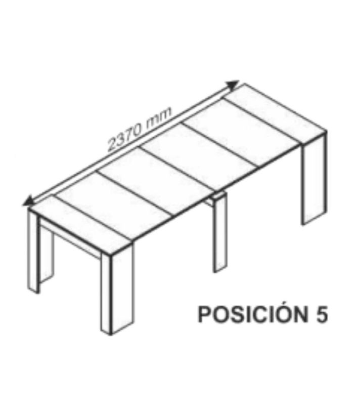 Mesa comedor Extensible Consola Roble Canadian 90 cm