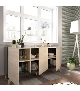 Mueble Aparador Grafito y Natural Ness |SAYEZ|