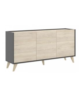 Mueble Aparador Grafito y Natural Ness |SAYEZ|