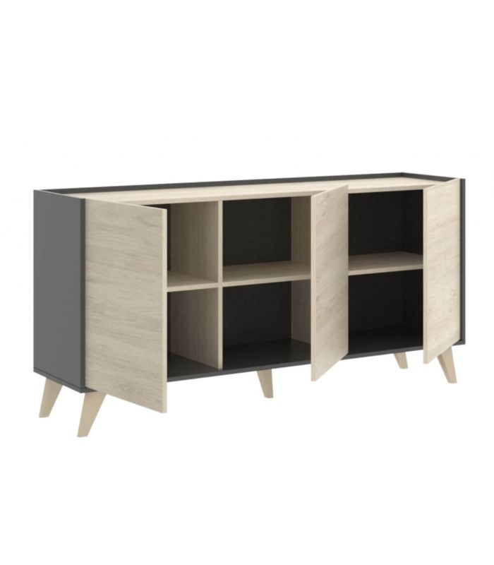 Mueble Aparador Grafito y Natural Ness |SAYEZ|