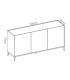 Mueble Aparador Grafito y Natural Ness, pictograma |SAYEZ|
